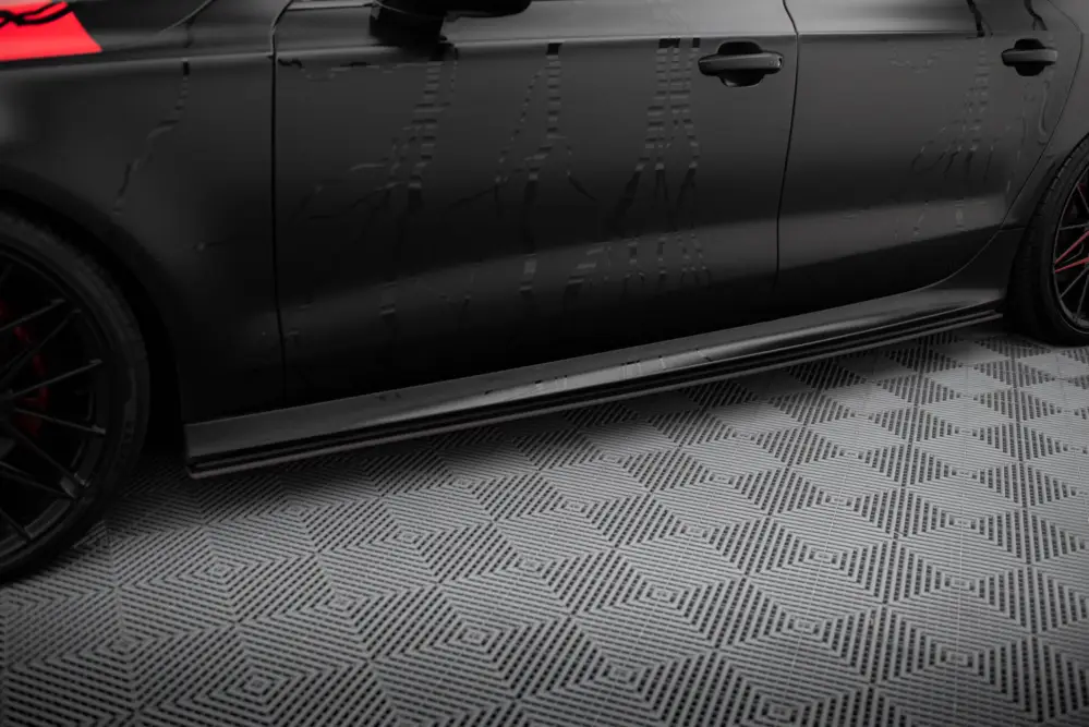 Maxton Design "Street Pro" difuzory pod boční prahy pro Audi A7 C7, plast ABS bez povrchové úpravy, RS7 look Nová Kolekce
