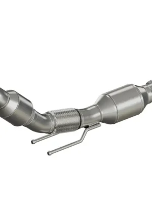 Cenový Hit HJS downpipe 70 mm včetně katalyzátoru 200 cpsi pro Volkswagen Eos typ 1F, emisní norma Euro 5, 2.0, 147/155kw (CAWB, CCZA, CCZB)