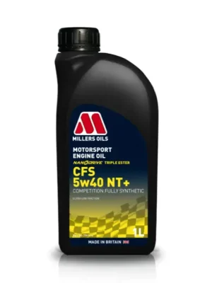 Aktuální Závodní plně syntetický motorový olej Millers Oils NANODRIVE - CFS 5W-40 NT+, objem 1l