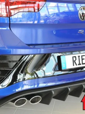 Rieger vložka zadního nárazníku pro Volkswagen T-Roc A1 5-dvéř., plast ABS bez povrchové úpravy, pro vozy s tažným zařízením Horká Nabídka