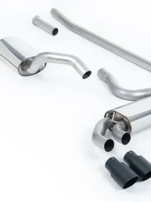 Cenově Výhodný Milltek Sport Downpipe-back s rezonátorem (tišší) pro Audi Coupe UR quattro 10v Turbo 1981-1989, Polished OEM-Style Tips, typ koncovek GT černé