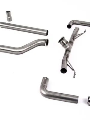 Expresní Doručení Milltek Sport výfukový systém OPF/GPF Back - Race System (nejhlasitější) - 80mm pro Volkswagen Golf Mk8 GTi (245ps s OPF/GPF) 2020-2024, GT-115 leštěné koncovky, typ koncovek JET-115 karbonové