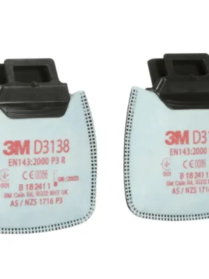 3M™ Secure Click™ částicové filtry řady D3000, provedení D3138, úroveň ochrany P3 R + aktivní uhlí Omezená Nabídka