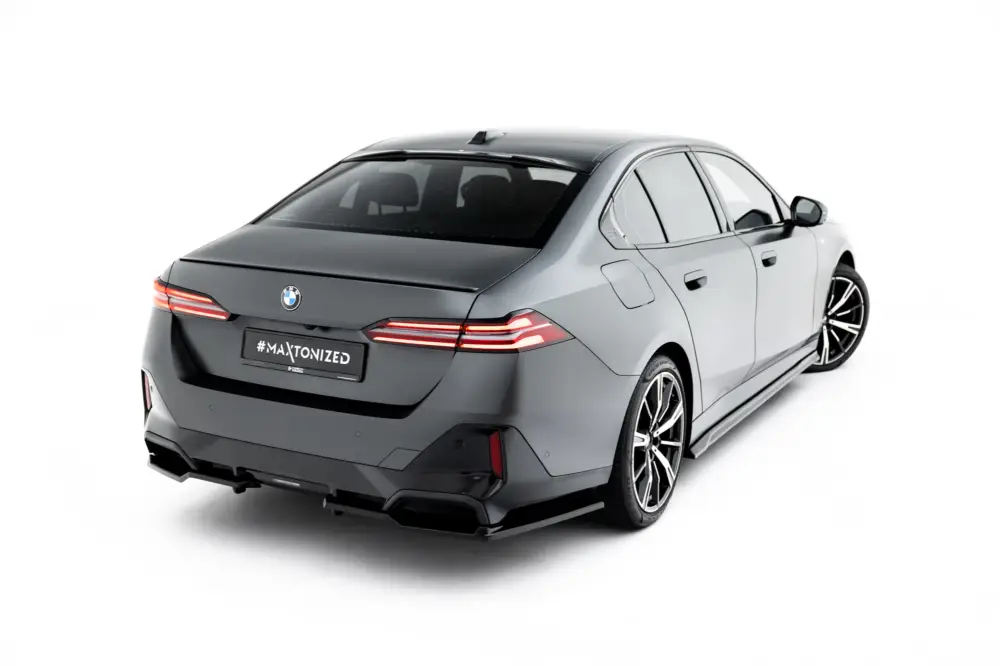 Nejlepší Volba Maxton Design spoiler pod zadní nárazník s žebrováním v.2 pro BMW i5 G60 M-Pack, G61 M-Pack, černý lesklý plast ABS, Sedan / Touring