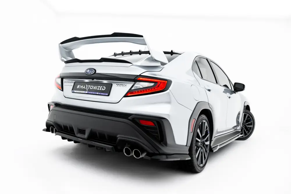 Maxton Design spoiler pod zadní nárazník s žebrováním pro Subaru WRX STI Mk2, černý lesklý plast ABS Poslední Šance