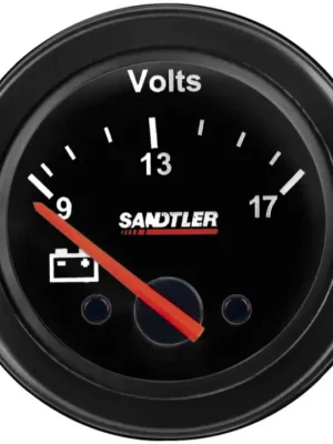 Sandtler série Racing přídavný ukazatel - voltmetr, barva černá Oblíbený