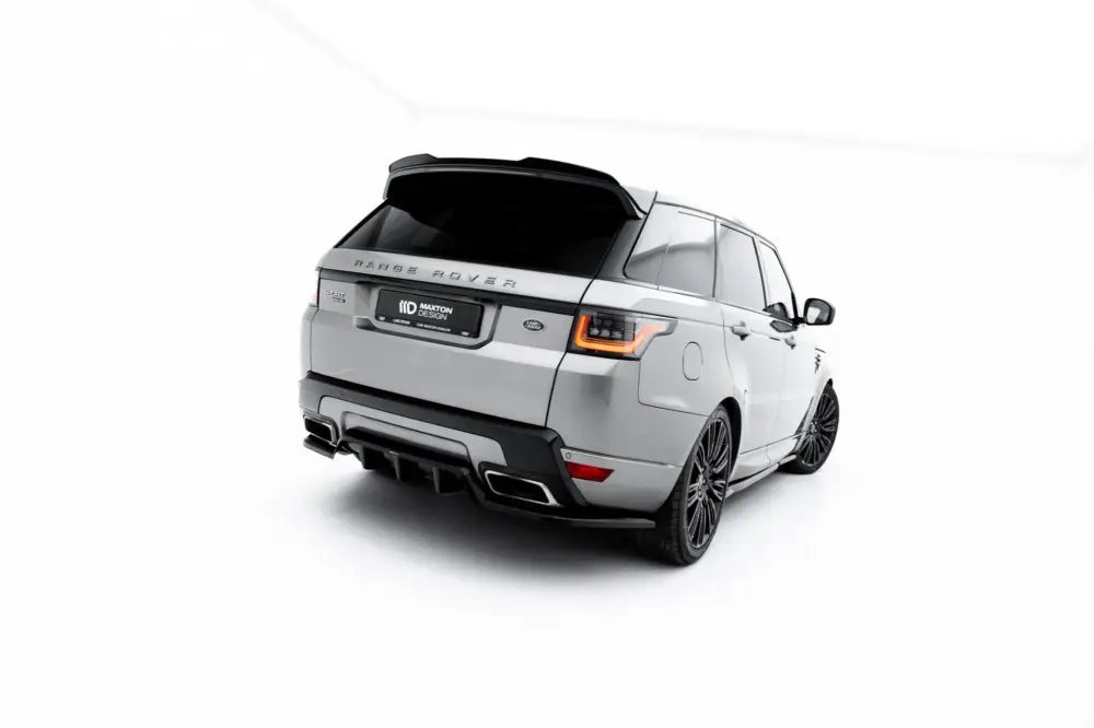Maxton Design spoiler pod zadní nárazník s žebrováním pro Land rover Range Rover Sport Mk2 Facelift, černý lesklý plast ABS Bezpečná Platba