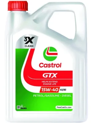 Motorový olej Castrol GTX A3/B3 15W-40, 4L Odeslání Ihned