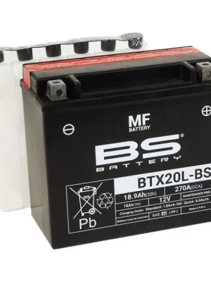 Bezúdržbová motocyklová baterie BS-BATTERY BTX20L-BS (YTX20L-BS) Akční Cena