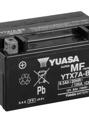 Bezúdržbová motocyklová baterie YUASA 102202 YTX7A-BS (706.102202) Originální