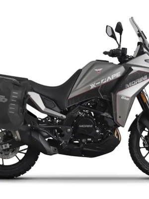 Kompletní sada sedlových brašen SHAD 130.kitTR40big48-61B TERRA TR40 a černého hliníkového 48L topcase, včetně montážní sady SHAD Moto Morini X-Cape 649 Víkendová Akce