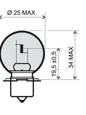 Lamp RMS 246510432 12V 20W, P26S bílá Odeslání Ihned