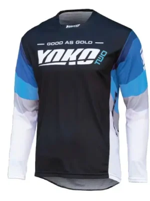 Finální Výprodej Motokrosový dres YOKO 66-226606-S TWO černo/bílo/modré S (1.66-226606-S)