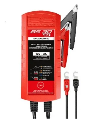Nabíječka baterií BS-BATTERY 700606 SMART BS30MAX (vhodné také pro lithiové baterie) 12V 3A (700.700606) Jen Po Omezenou Doba