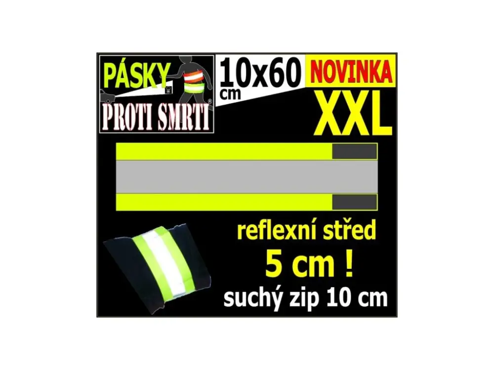 LEMAC-Reflexní páska rychloupínací, Hi-Vis žlutá, délka 60cm, XXL Objednat Nyní