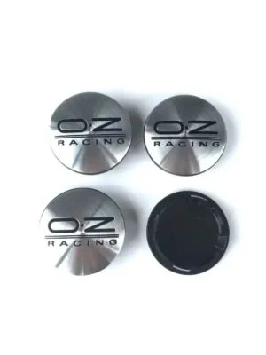Středová krytka kola - poklička průměr 56-57,5/66mm(vnitřní,vnější) plast, kov. víčko logo OZ RACING černé - sada 4ks Jen Po Omezenou Doba