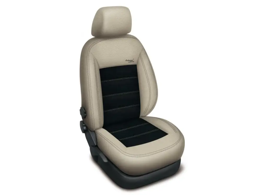 Autopotahy Ford Mondeo V, se zadní loketní opěrkou, od 2015, AUTHENTIC VELVET, béžovočerné Výhodná Nabídka
