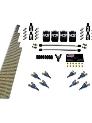 8-Cyl Piranha Nozzle Intake Plumbing Kit with All Necessary Hardware Nitrous Express NX 13386 Finální Výprodej