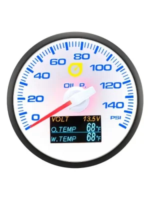 Auto Gauge 60mm - 4v1 ukazatel tlak oleje napětí teplota vody a oleje Nová Kolekce