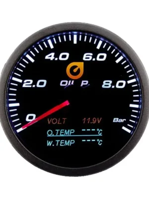 Pouze Dnes Auto Gauge 60mm - 4v1 ukazatel Tlak oleje Napětí Teplota oleje a vody