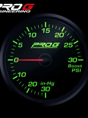 Budík tlaku turba Pro G Race Series RC, 30 PSI Zelený 52mm Nejprodávanější